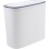 12l Plastic Waste Container with Lid and Press Pop-up Design, White Garbage Can 1
