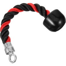 Tricep de nylon pesado puxa corda com alças duplas, anexo de cabo de fitness
