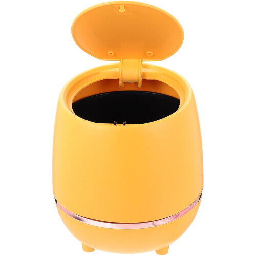 Flip Lid Trash Can Desktop Mini Garbage Can for Office Tabletop Use Convenient Function