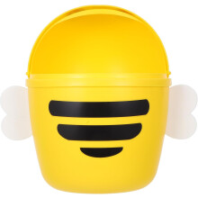 Mini poubelle abeille avec couvercle, poubelle de bureau en plastique Ă ouverture pratique.