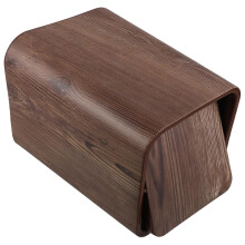 Poubelle de 5 litres avec couvercle silencieux, design rétro élégant imitation bois, facile à nettoyer, en polypropylène.