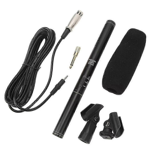 Microfono a condensatore XLR, microfono cardioide professionale, mini microfono a condensatore, microfono per interviste a giornalisti televisivi. 1