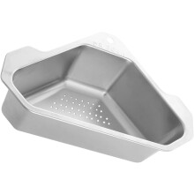 Dreieckiger Ecksiebkorb aus Edelstahl für Spülbecken, praktischer Filter, Lebensmittelaufbewahrung in der Küche