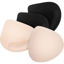 2 Paar BH-Einlagen für Damen, herausnehmbare Push-up-Einlagen aus weichem Latex
