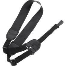 Ukulelengurt, Musikinstrumentengurt, stichfrei, waschbar, atmungsaktives Nylon, verstellbar, schwarz