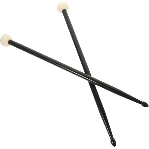 1 Pair of Nylon Double-end Drumsticks with Felt Tips, Smooth Surface and Versatile Musical Percussion Sticks