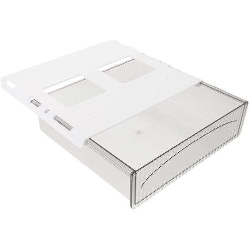 Large White under Desk Drawer Organizer Box Hidden Storage Organizer