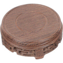 Pot de fleurs avec socle en bois, support pour plantes d'intérieur, présentoir vintage rond en bois, délicat