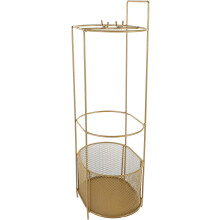 Suporte de guarda-chuva de ferro com superfície de malha para balde de guarda-chuva dorado de entrada fácil de limpar