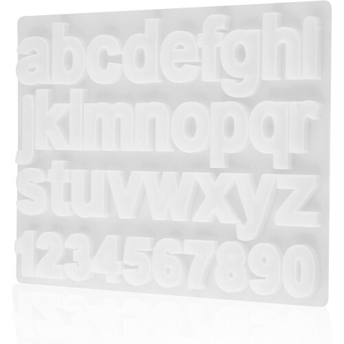 DIY Cristal Resina Epóxi Números e Letras Molde de Silicone