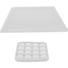Kit de molde de fundição de resina de silicone DIY para peças de jogo Go e quadro de xadrez médio