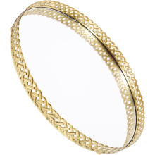 Goldene Schmuckschale aus Eisen zur Aufbewahrung von Armbändern und als Tischdekoration, dekorative runde Schmuckablage für das Wohnzimmer