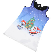 Colete impresso Undershirt elegante confortável Natal Colete de Natal Digital Correr Yoga Costume Ginásio Vestir