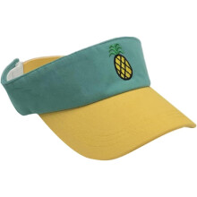Gorra de béisbol transpirable con visera de algodón ajustable y bordado de frutas verdes
