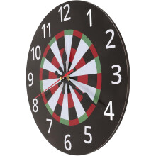 Dartscheibe-Wanduhr, Vintage, geräuschlos, präzise Zeitanzeige, Dichte-Dartscheibe, Hängende Wanduhr für Wohn- und Esszimmer