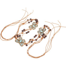 Geweven tailleband met ketting voor dames, gevlochten tailleband in bohemian stijl, casual kleding.