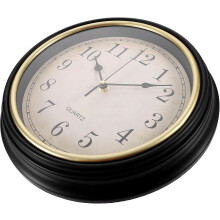Wanduhr im Vintage-Stil, geräuschlos, präzise Zeitmessung, rund, Kunststoffglas, Retro-Dekorationsuhr