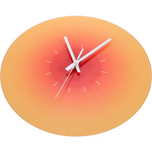 12-Zoll-Wanduhr mit Farbverlauf aus Glas, batteriebetrieben mit präziser Zeitanzeige