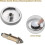 Pop-up drain for kitchen sink, bathroom, washbasin, bathtub, solid chromed brass, 38 mm 3