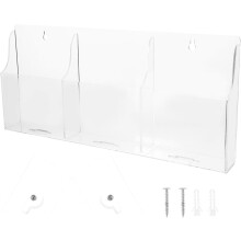 Acryl-Fernbedienungshalter mit 3 Fächern, Wandhalterung für Handys, Organizer-Box