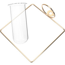 Jarrón colgante de pared de cristal geométrico para propagación de plantas y decoración del hogar.