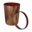 Retro Waste Bin Trash Container 10l Plastic Wood Grain Surface Convenient to Use 1