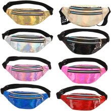 Bolsa de cintura multifuncional laser para mulheres Brilhante Crossbody Bag Moda Peito Pack para armazenamento de viagem e uso casual