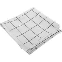 Wasserdichte, quadratische PVC-Tischdecke im Karomuster, weiß, dekorativ, waschfrei
