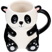 Panda-förmiger Wasserbecher aus Keramik, dekorativer Becher in Tierform, geeignet für Getränke