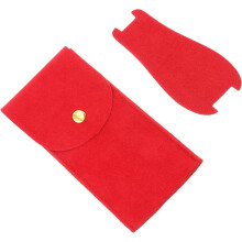 Tragbare Uhrentasche aus Flanell mit integriertem Uhrenkissen für Reisen, robuste rote Tasche