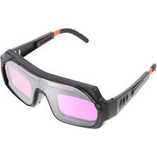 Lunettes de soudage à assombrissement automatique à énergie solaire, lunettes de protection avec double fréquence photoélectrique
