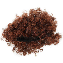 Short Curly Wig for Black Women, Brown Retro Disco Hair Wig Made of Pet Material with Secure Fit and Reusable Design