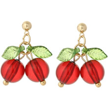 Kirschohrringe für Damen und Mädchen – Fruchtohrringe, baumelnd, kreativer Schmuck, originelle Ohrdekoration