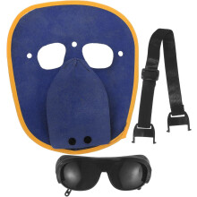 Verstellbarer Schweißhelm aus Rindsleder und Polycarbonat – leichte und praktische Schweißmaske für Damen und Herren
