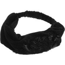 Breites Haarband aus Satin, lockiges Haarband für Damen, Yoga-Kopftuch mit Blumenmuster