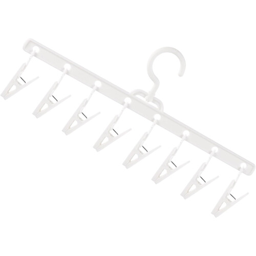 8 clip antivento, appendiabiti multiuso per calzini, materiale PP, cuciture precise, design pieghevole.