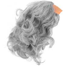 Paruka profesora pro muže, syntetická kudrnatá, pro seniory, plešatá paruka pro cosplay, divadelní vystoupení, šedá