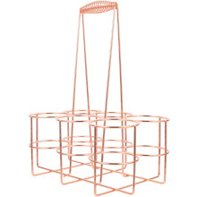 Panier à vin portable pour six canettes de bière, étagère de rangement pour vin en fil de fer