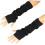 Winterliche fingerlose Strickhandschuhe mit Daumenloch 1