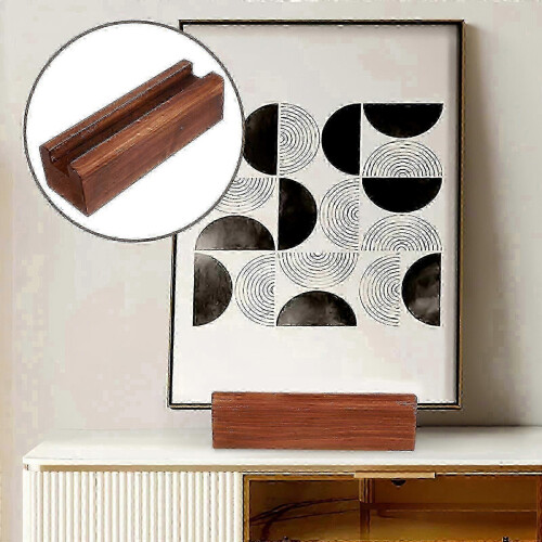 Multi-use Mirror Holder Slot Type Mirror Support Wood Anti-skid Mirror Base 2