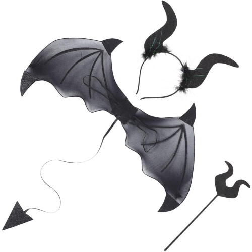 1 σετ κοστούμι Cosplay Devil Wings με κορδέλα για το κεφάλι
