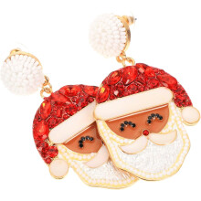 Weihnachtsmann-Ohrringe für Damen, Weihnachtsohrringe aus Acryl, Ohrschmuck für die Weihnachtsfeier