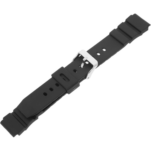 Correa de reloj flexible e impermeable para reloj inteligente (negra, 18 mm)