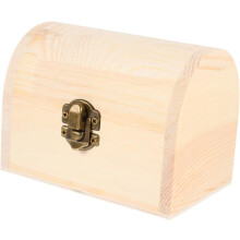 Houten bureau-organizer/opbergdoos met gebogen ontwerp en afgeronde hoeken.