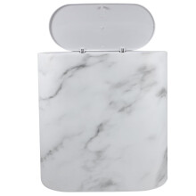 Marmeren prullenbak, smalle afvalbak, 5,5 liter, kunststof, ruimtebesparend ontwerp, gemiddelde inhoud, stijlvolle en elegante afwerking.