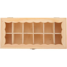 Unfertige Aufbewahrungsbox aus Holz, kleiner Deckel für Bastelarbeiten, DIY-Projekte, Weihnachtsdekoration