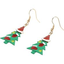 Weihnachtsbaum-Ohrringe, weihnachtliche Tropfenohrringe