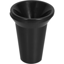 Zwarte plastic ijsemmer/wijnspuugbak 6,48 x 4,79 x 4,79 inch, draagbaar, gemakkelijk schoon te maken, rond, stijlvol ontwerp