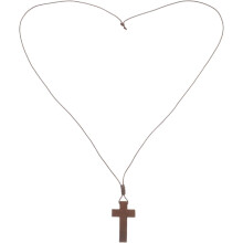 Verstellbare Seil-Halskette mit Holzkreuzanhänger für Damen und Herren, handgefertigter Schmuck, robustes Holz, geeignet