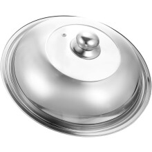 Roestvrijstalen pannendeksel, vaatwasbestendig, hittebestendig, metalen deksel met glazen kern.